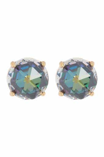 round cz stud earrings