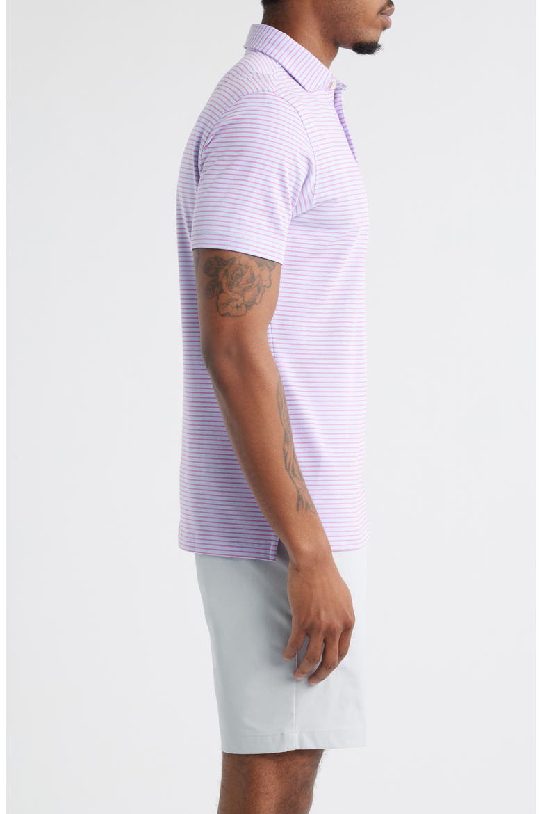 Crown Crafted Albatross Stripe Pima Cotton Blend Polo, Alternate, color, BLUE TOPAZ