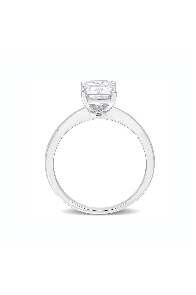 Sterling Silver Octagon-Cut Moissanite Ring, Alternate, color, SILVER/ WHITE