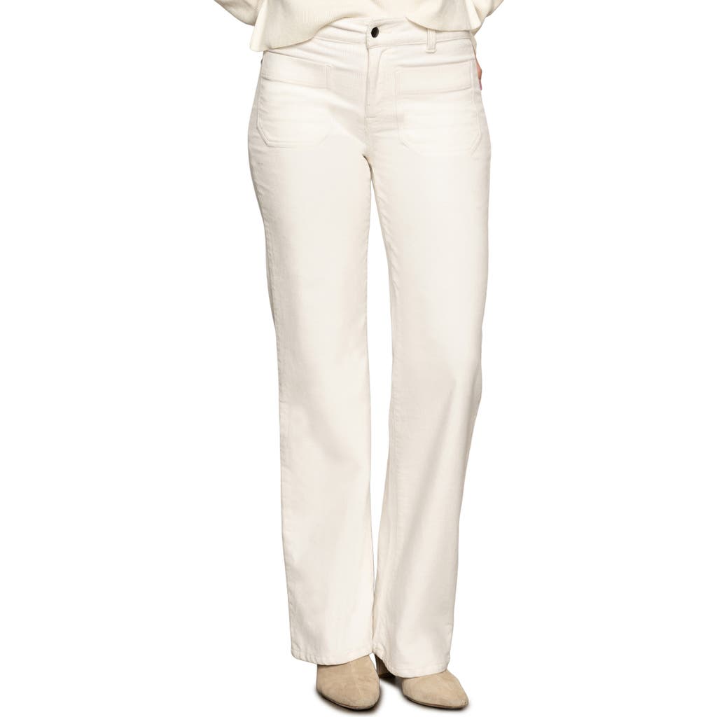 Sanctuary Marine Patch Pocket Stretch Cotton Corduroy Pants In Gold