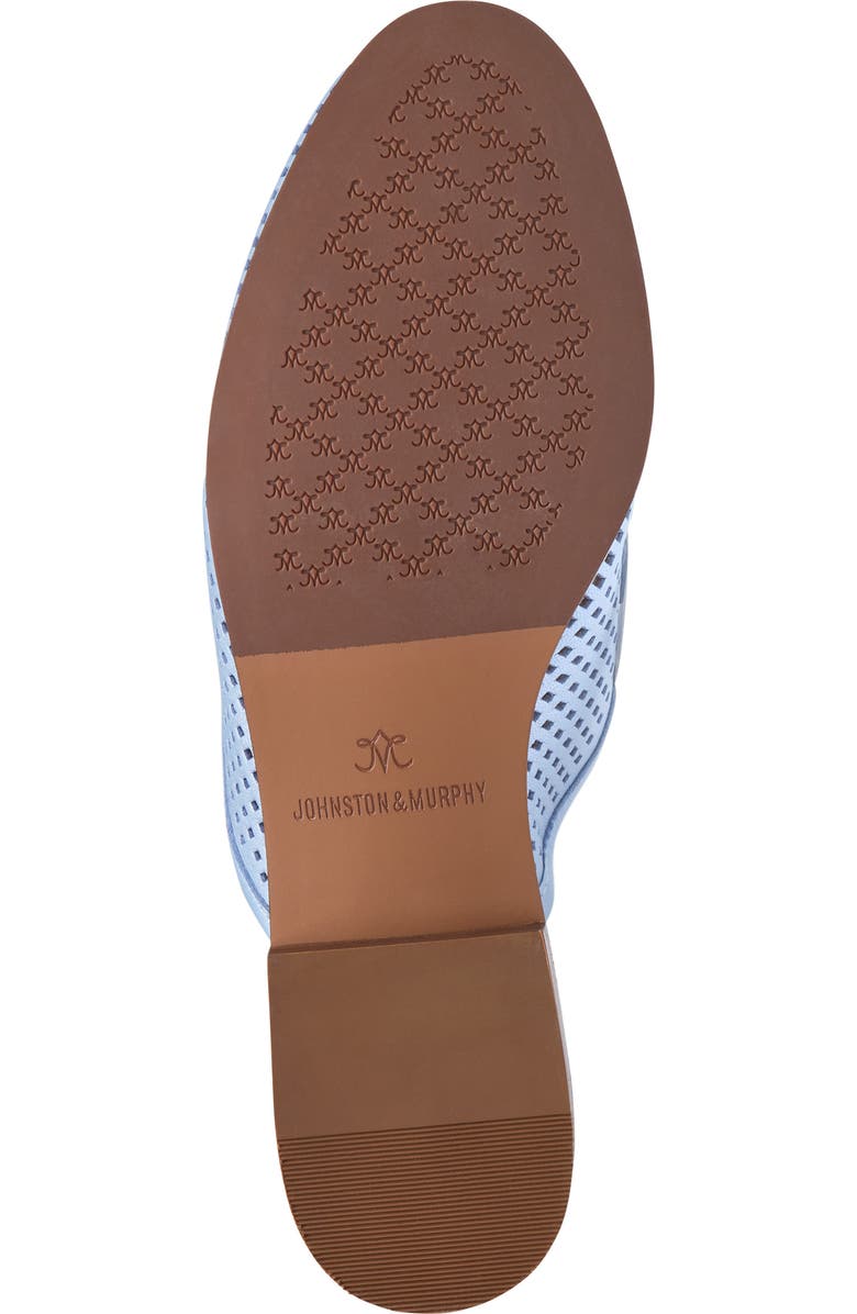 Johnston & Murphy Ali Perforated Bit Mule, Alternate, color, Light Blue Pearlized