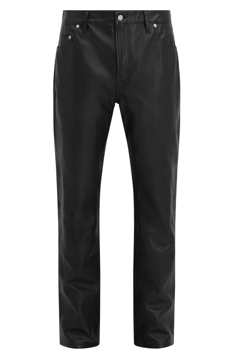AllSaints Lynch Leather Pants, Alternate, color, Black