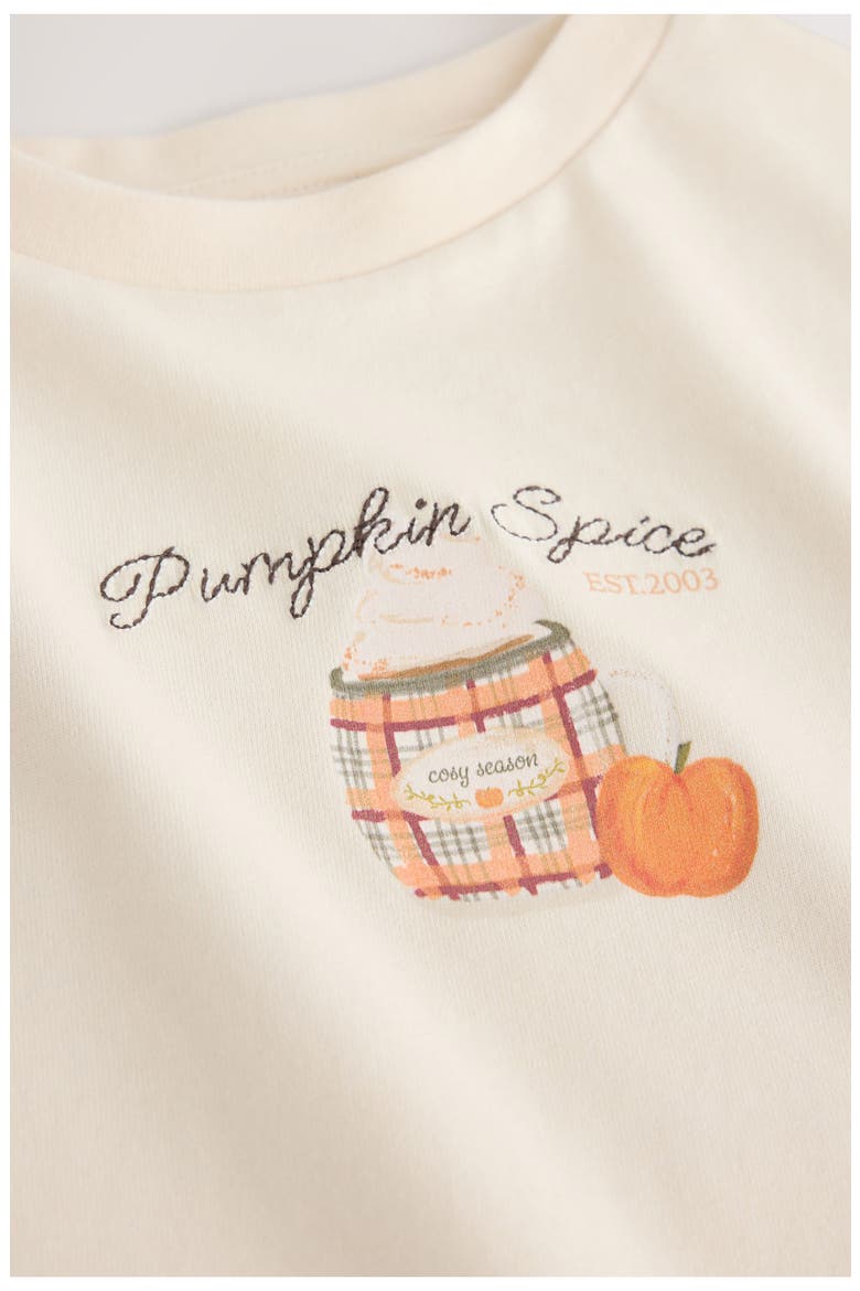 Kids' Pumpkin Spice Graphic T-Shirt, Alternate, color, CREAM