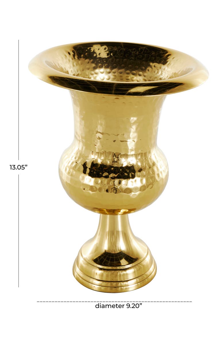 VIVIAN LUNE HOME Textured Metal Vase, Alternate, color, Gold