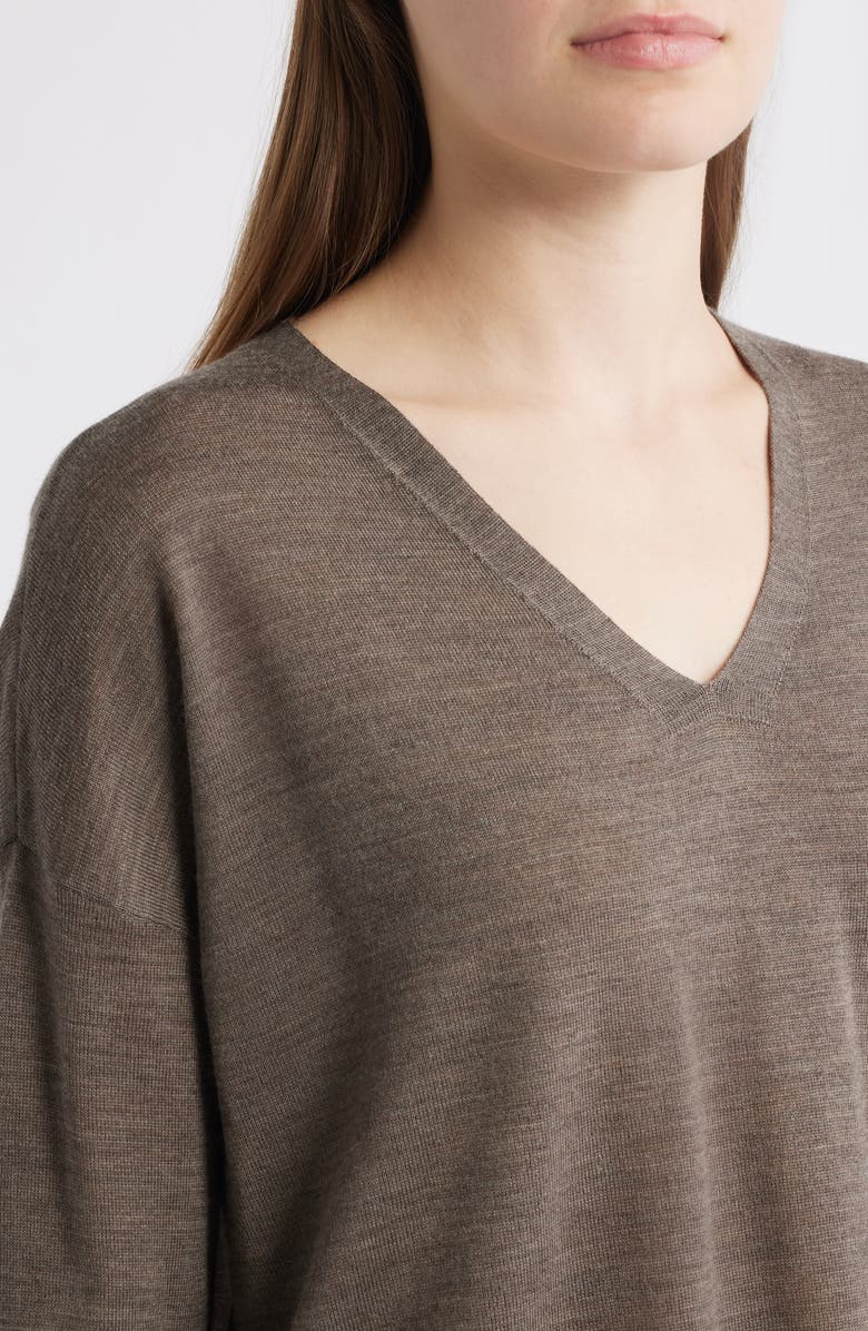 Eileen Fisher Boxy Merino Wool Sweater, Alternate, color, Light Wren
