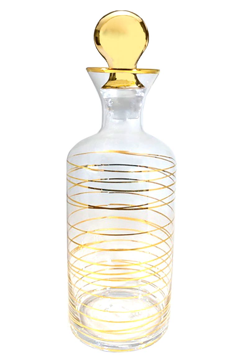 Gold Swirl Decanter, Main, color, GOLD