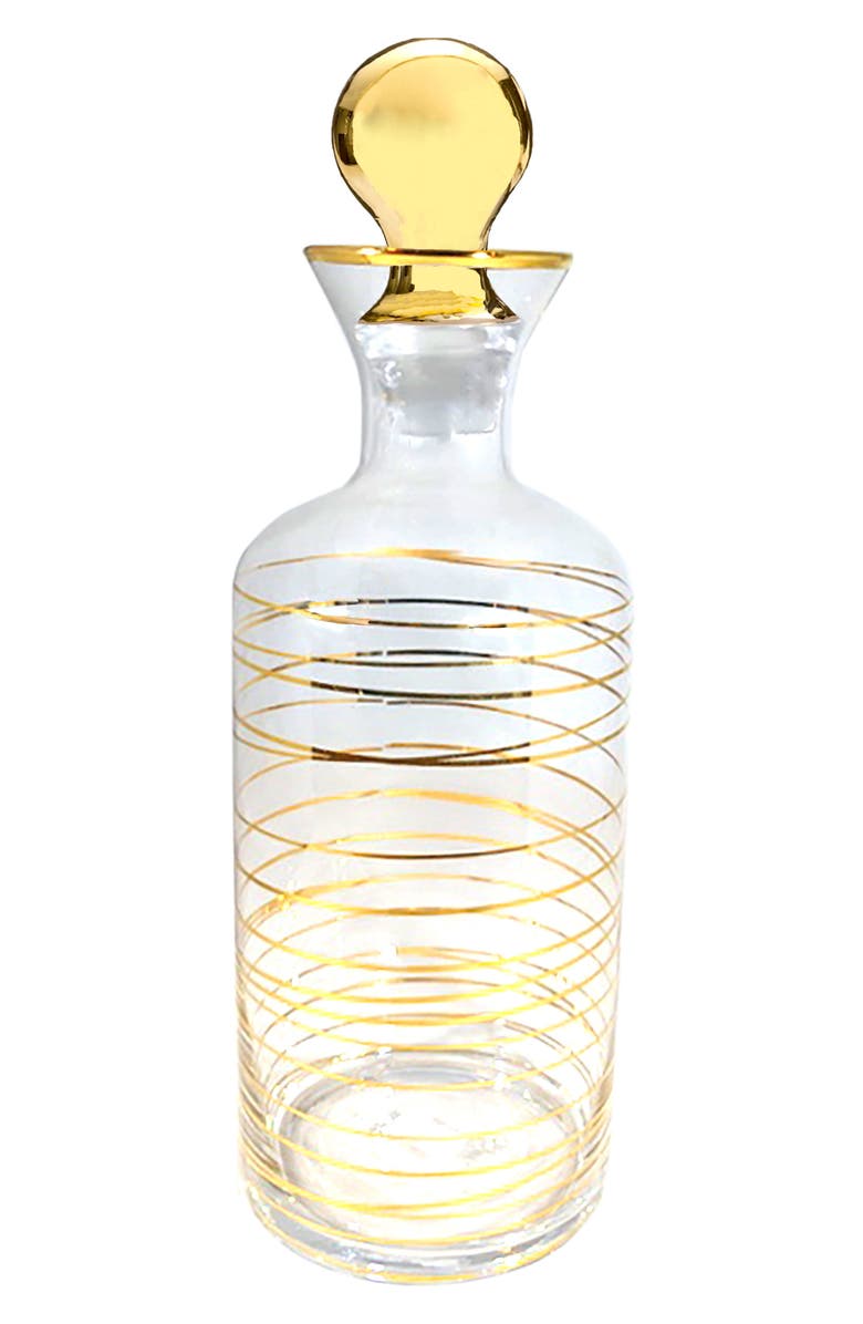 Rosanna Gold Swirl Decanter, Main, color, 
