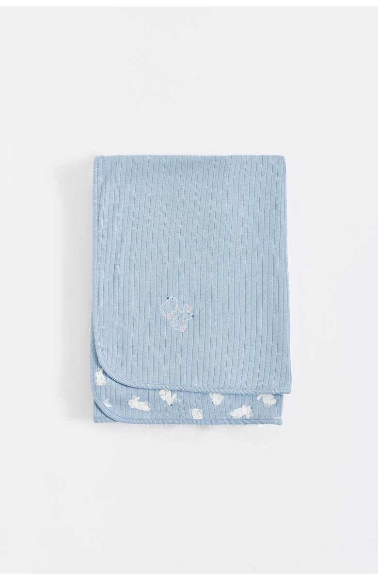 Babycottons Hoppers Receiving Blanket, Main, color, Light-Blue