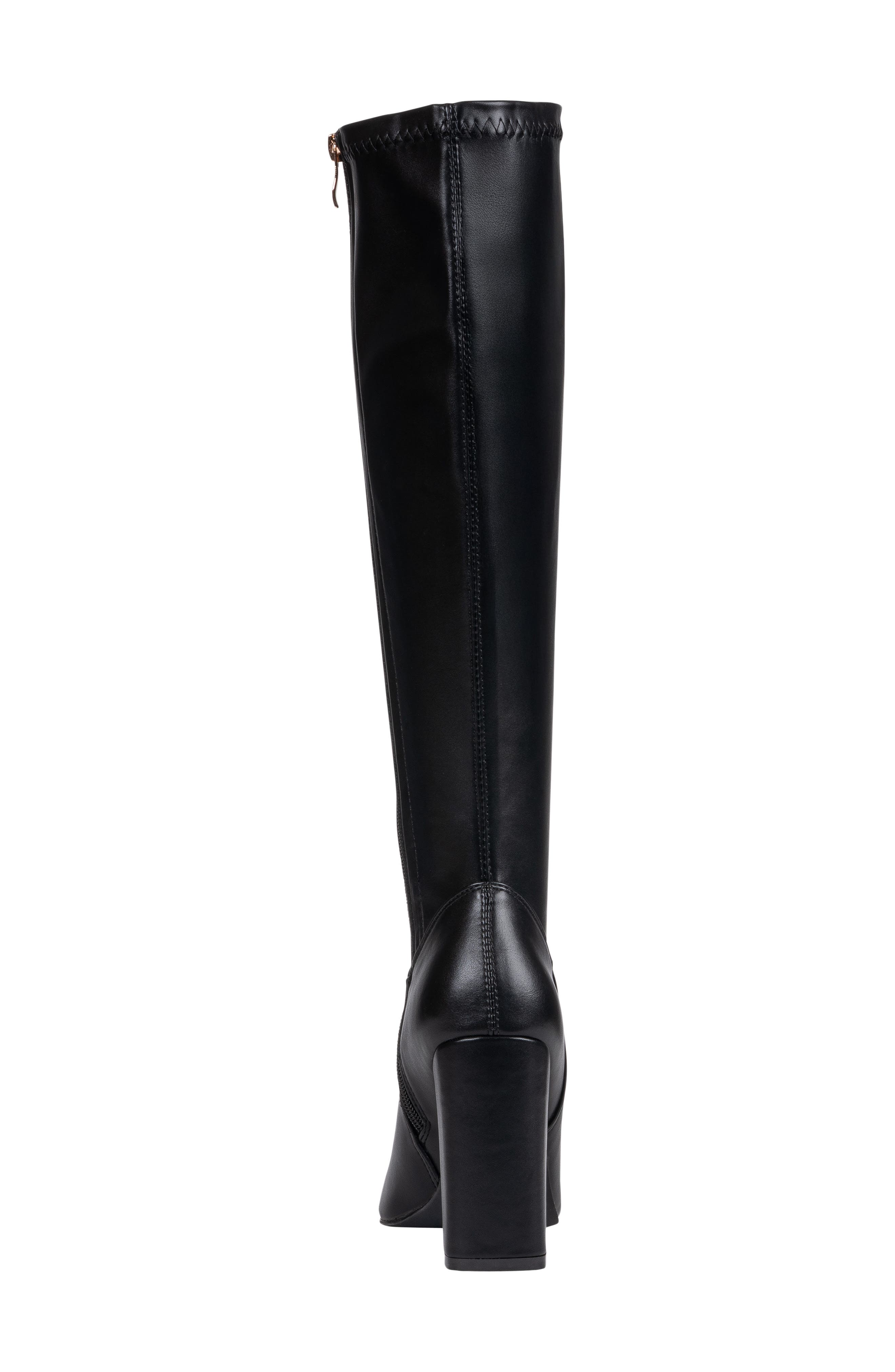 Abigail Faux Leather Knee High Boot, Alternate, color, BLACK