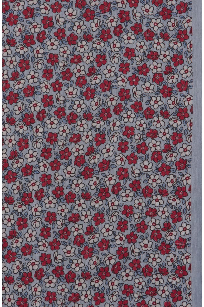 Floral Gauzy Scarf, Alternate, color, LIGHT BLUE