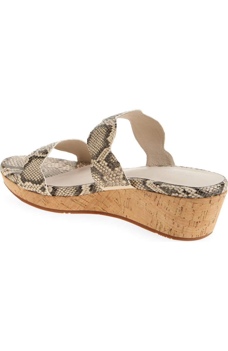 Chocolat Blu Fira Platform Wedge Slide Sandal, Alternate, color, Natural Embossed Snake
