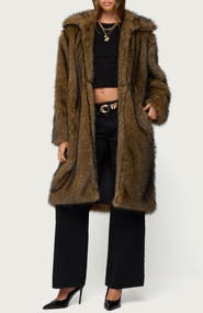EDIKTED Saphira Oversize Faux Fur Coat
