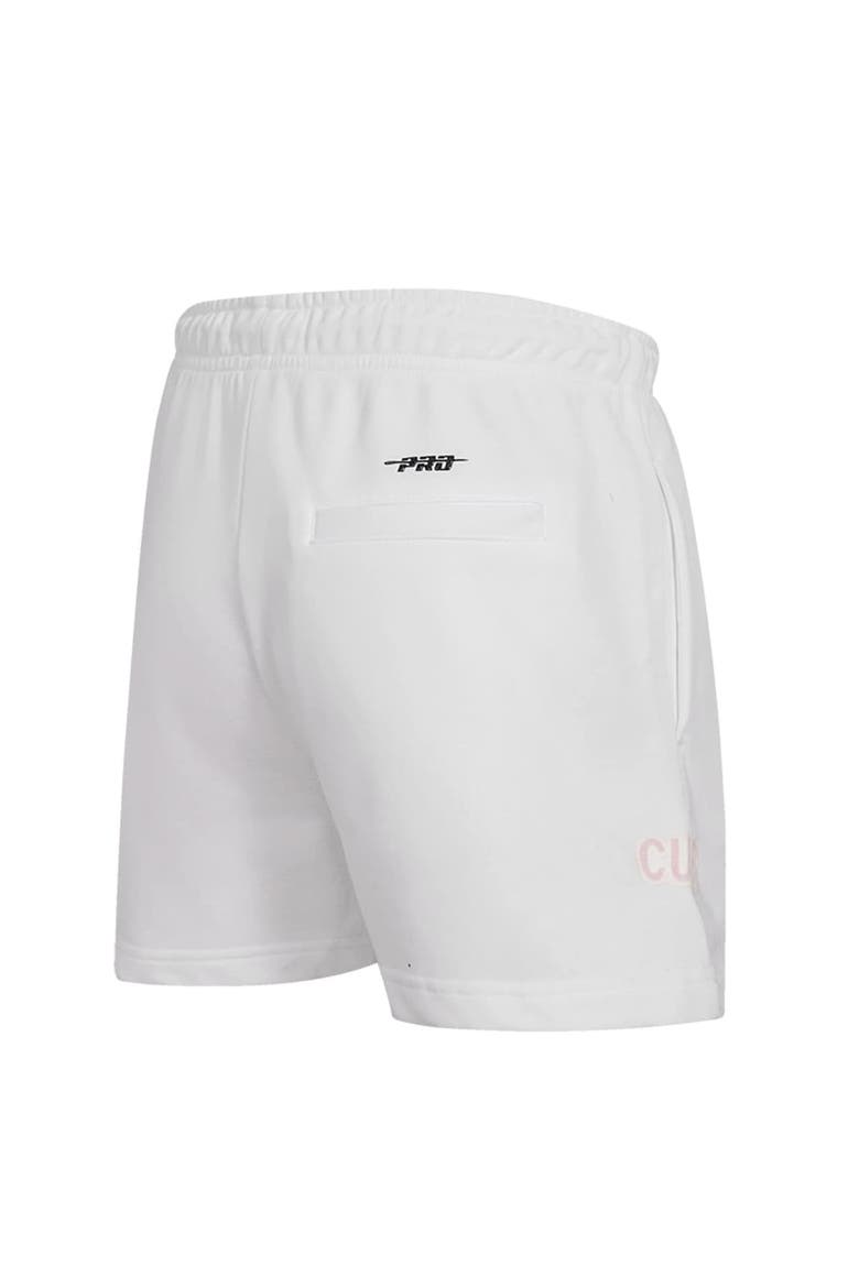Women's Pro Standard  White Chicago Cubs Washed Neon Shorts, Alternate, color, White