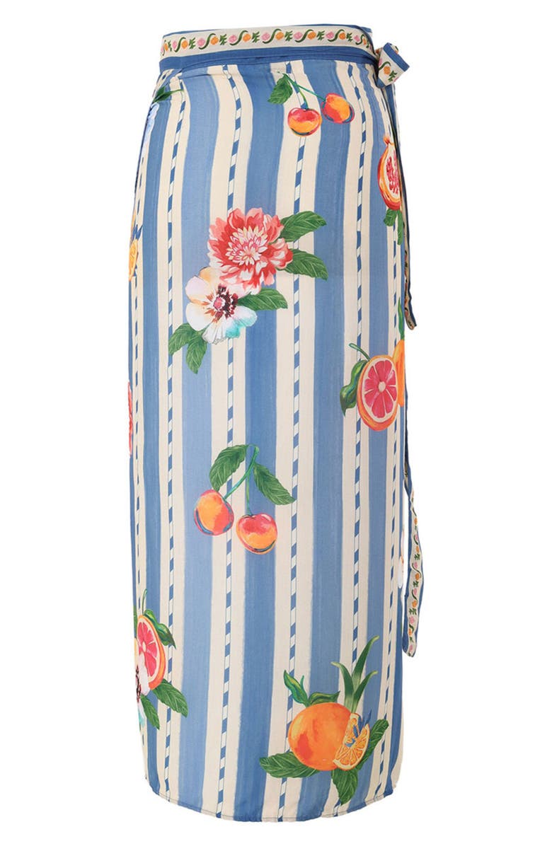 Agua Bendita Zinna Basket Cover-Up Sarong, Alternate, color, Multicolor