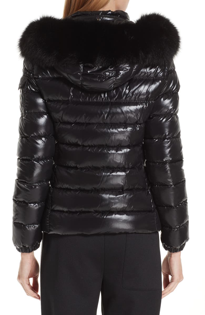 Moncler Badyfur Down Puffer Jacket with Detachable Genuine Fox Fur Trim, Alternate, color,
