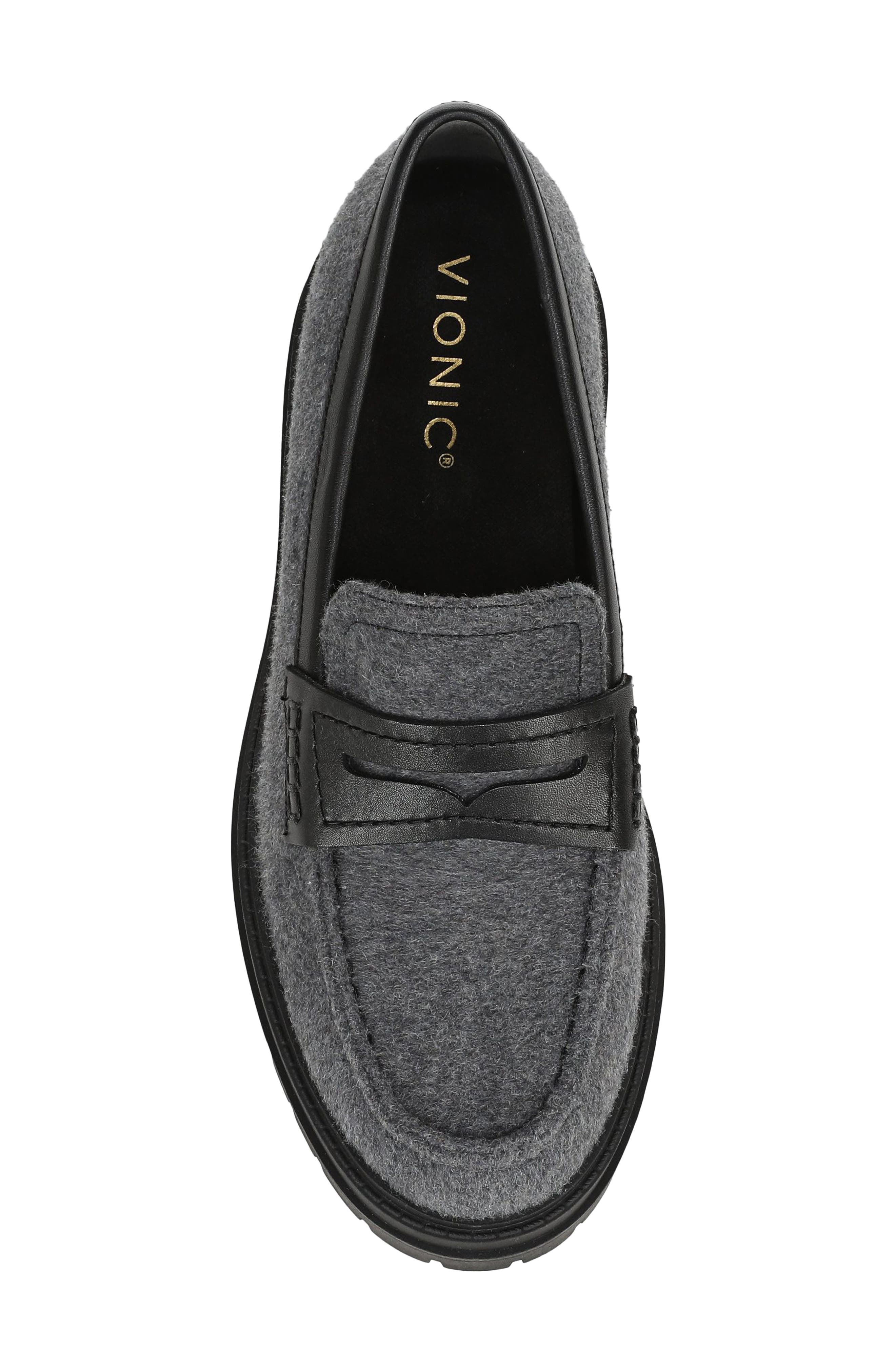 Georgia Loafer, Alternate, color, DARK GREY WOOL