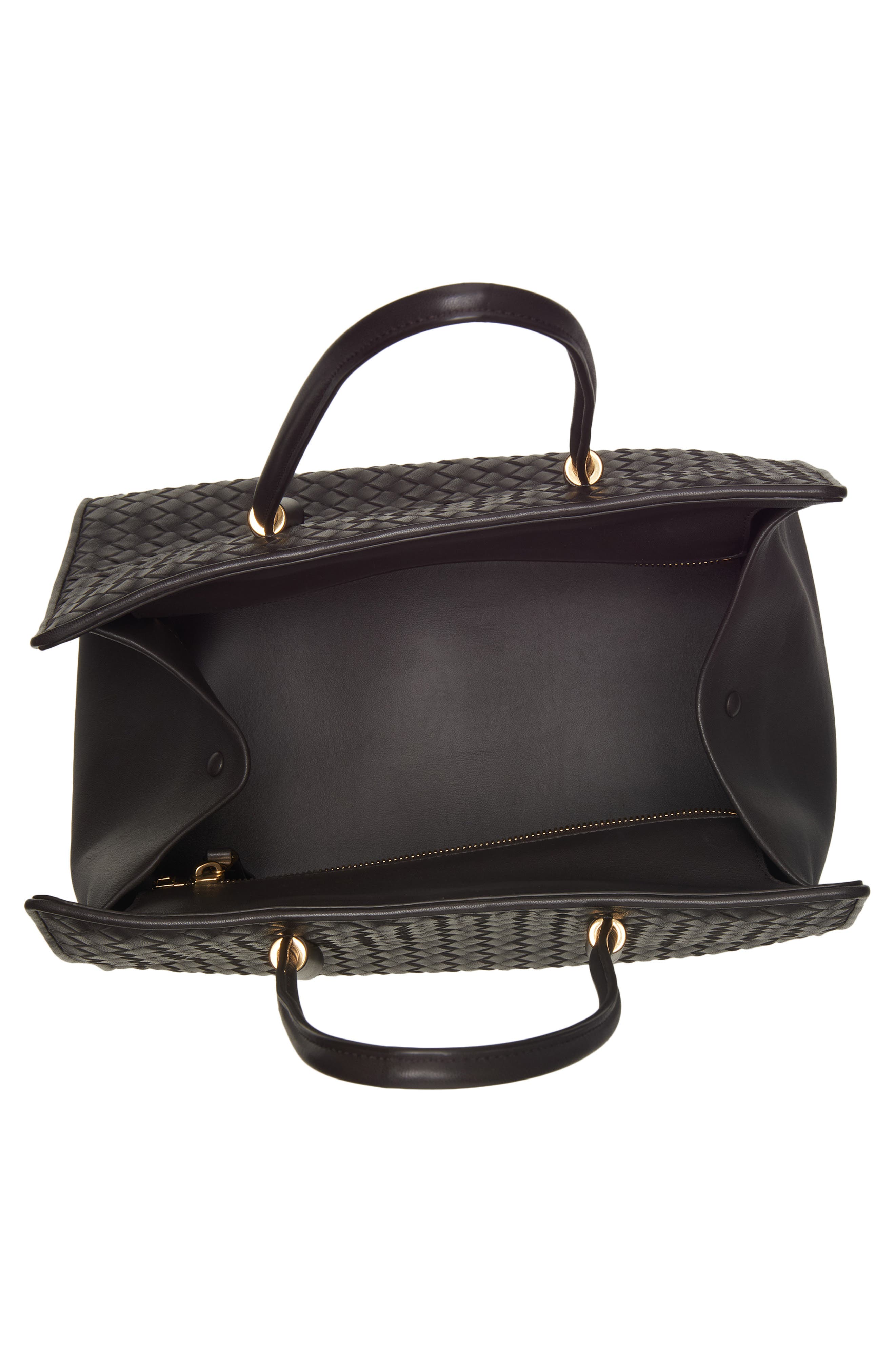 Bottega Veneta Barbara Intrecciato Leather Tote, Alternate, color, 1007 Black-Brass Vibrato