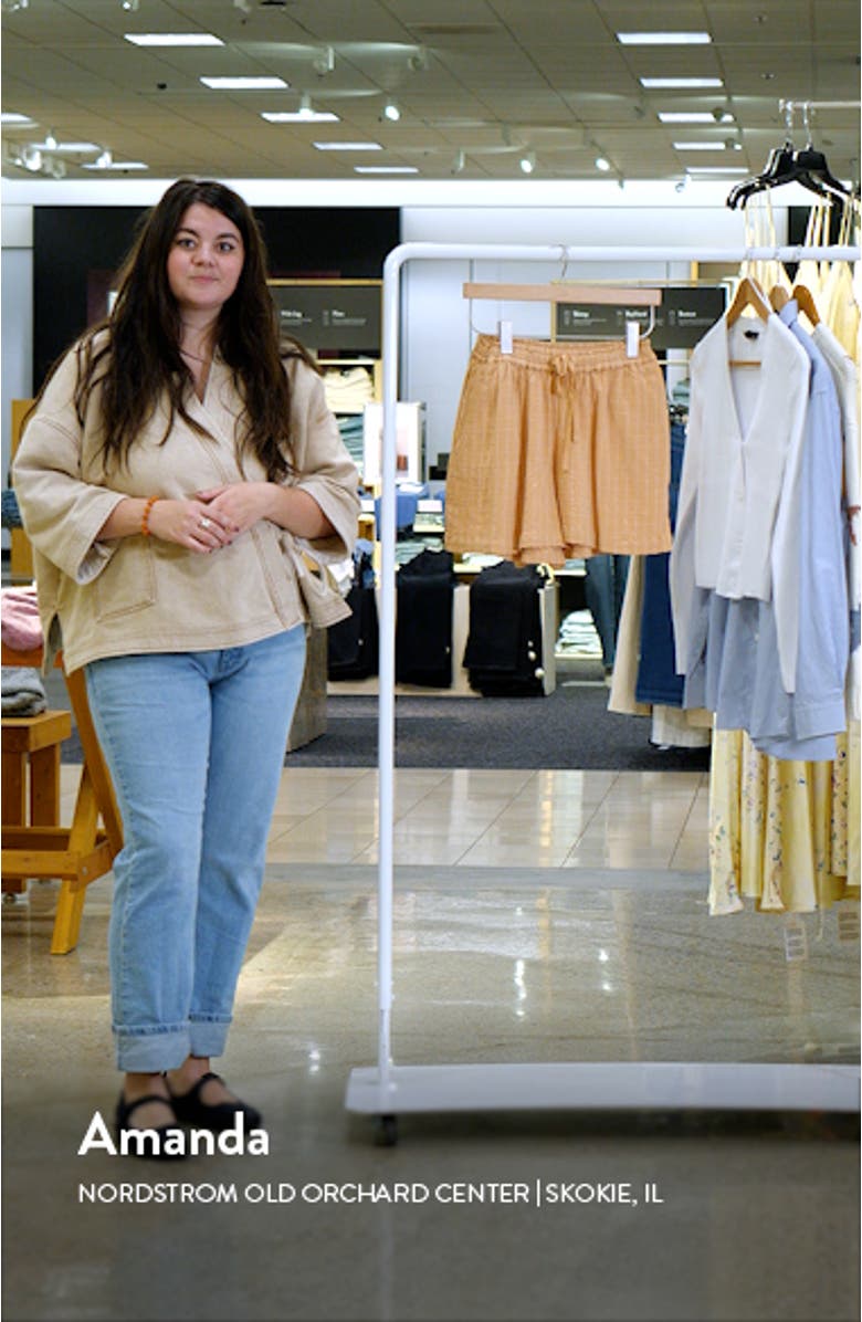 Sunset Crinkle Drawstring Waist Shorts, sales video thumbnail