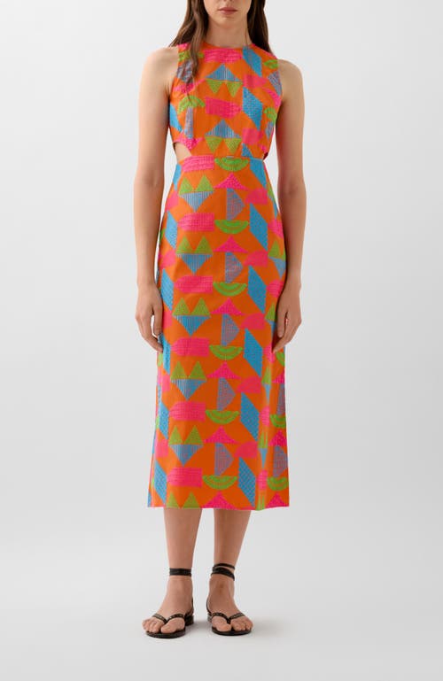 Scalpers Emb Color Dress In Orange