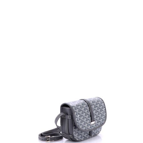 Pre-owned Goyard  Goyard Belvedere Ii Messenger Bag Coated Canvas Pm In Gray