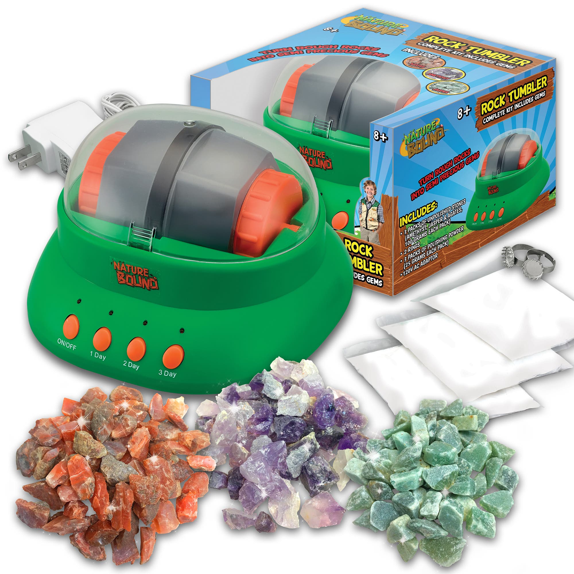 Nature Bound Rock Tumbler Kit, Kids 8+ in Multicolored 
