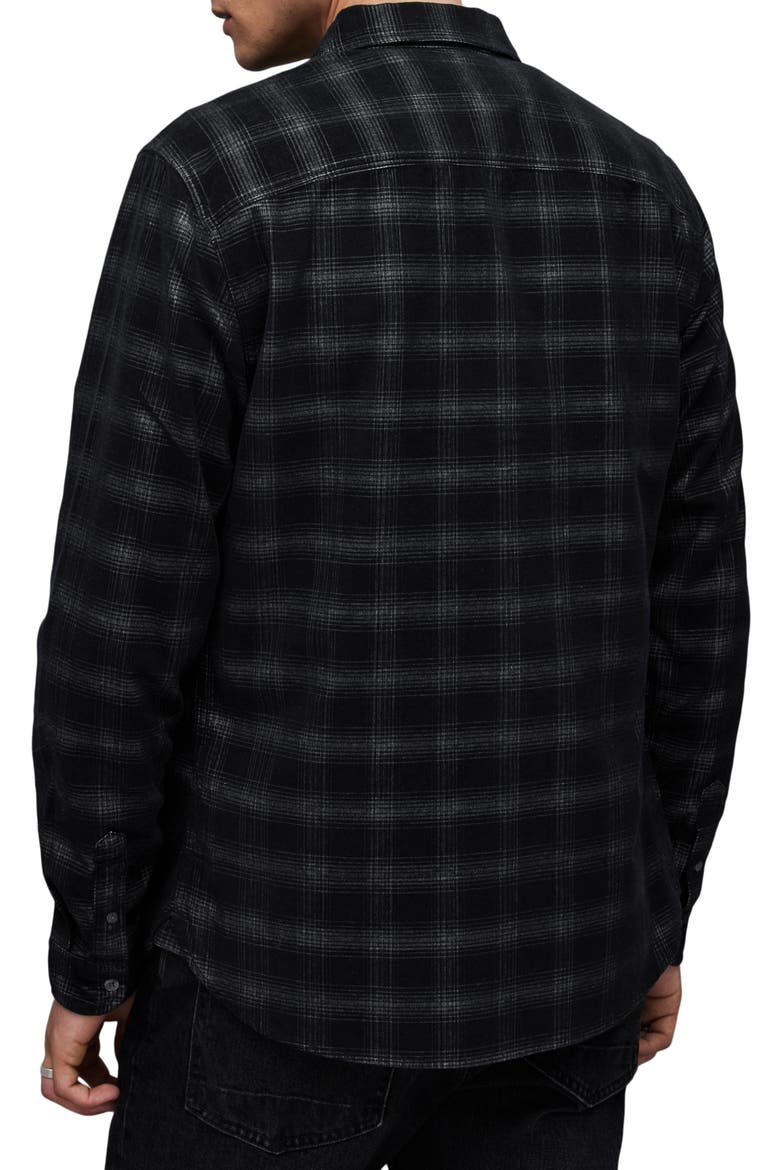 Eastburn Plaid Button-Up Shirt, Alternate, color, BLACK