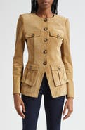 Veronica Beard Orrin Suede Cargo Jacket