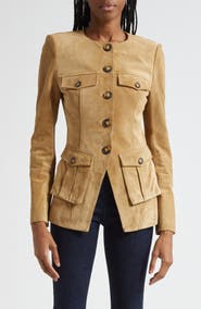 Veronica Beard Orrin Suede Cargo Jacket