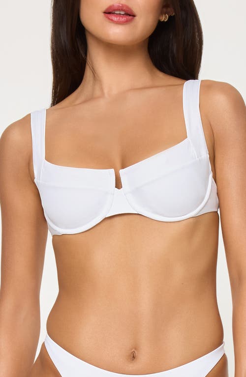 L*space Lspace Mako Underwire Bikini Top In White