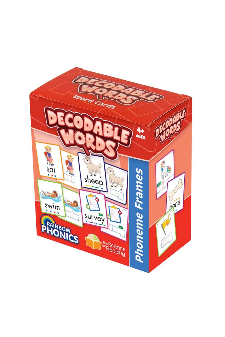 Rainbow Phonics Decodable Word Flash Cards, Alternate, color, Multicolored