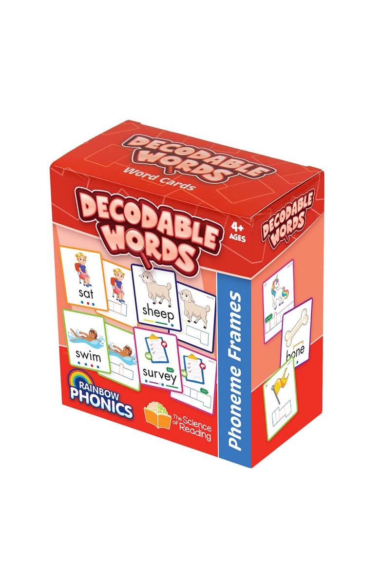 Junior Learning Rainbow Phonics Decodable Word Flash Cards, Alternate, color, Multicolored
