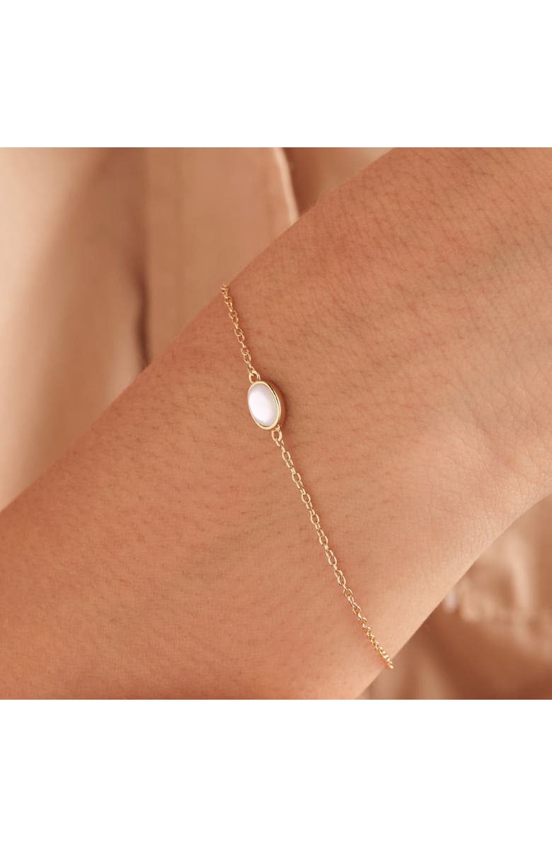 Sara Patino Gold Oval Pearl Bracelet, Alternate, color, Gold