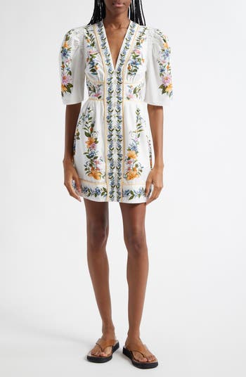 FARM Rio ファームリオ スイート ブルーム ブーケ ミニ ドレス FARM Rio Sweet Bloom Dreamscape Cotton Shirtdress | Nordstrom