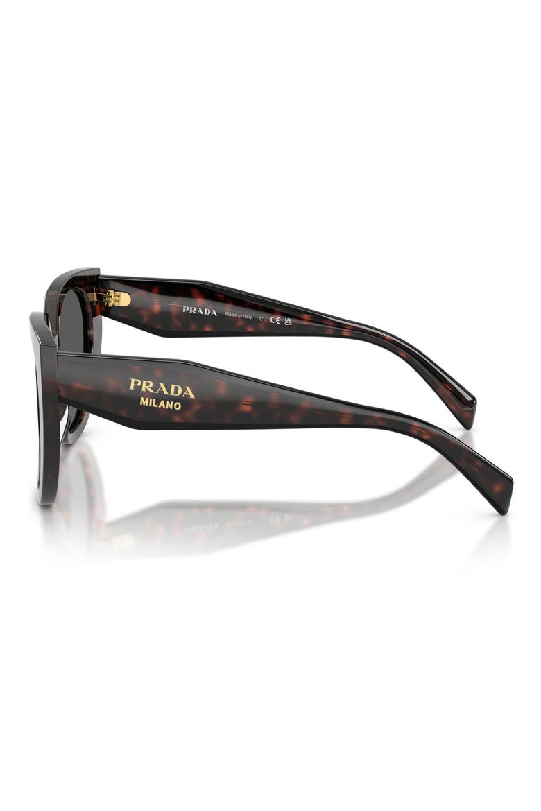 52mm Cat Eye Sunglasses, Alternate, color, ROOT TORTOISE / DARK GREY