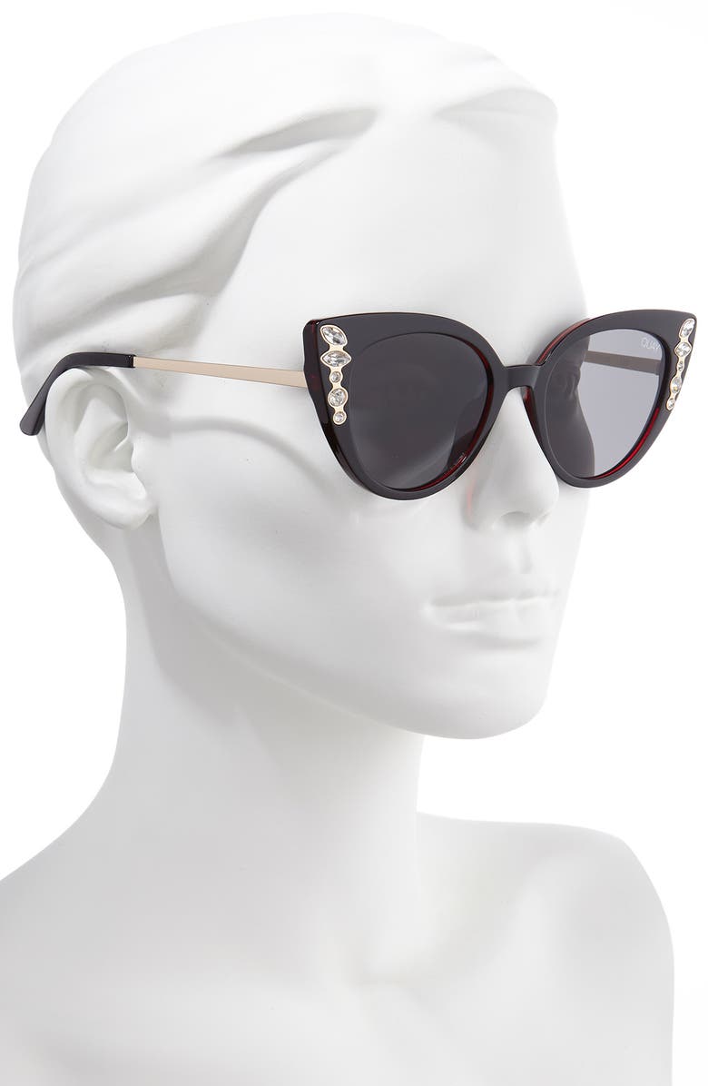 QUAY Audaucious 52mm Cat Eye Sunglasses, Alternate, color, 