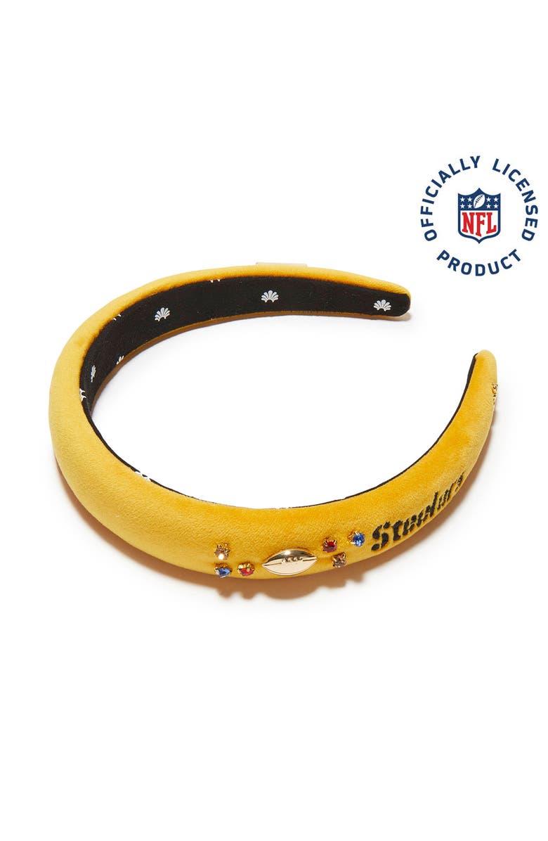 Lele Sadoughi Pittsburgh Steelers Charlotte Headband, Main, color, Steelers Gold 700