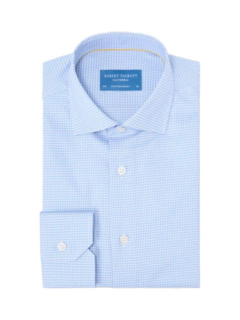 Reynolds Mini Check Shirt in Contemporary Fit