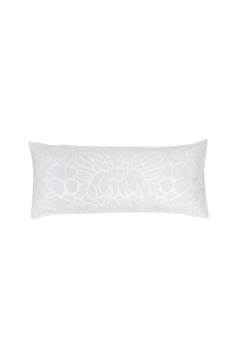 Silka Textured Fog Blue Cotton Decor Throw Pillow, 15" x 35", Main, color, Blue