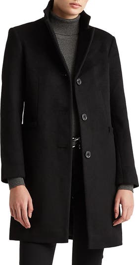 Lauren ralph lauren wool blend reefer coat deals