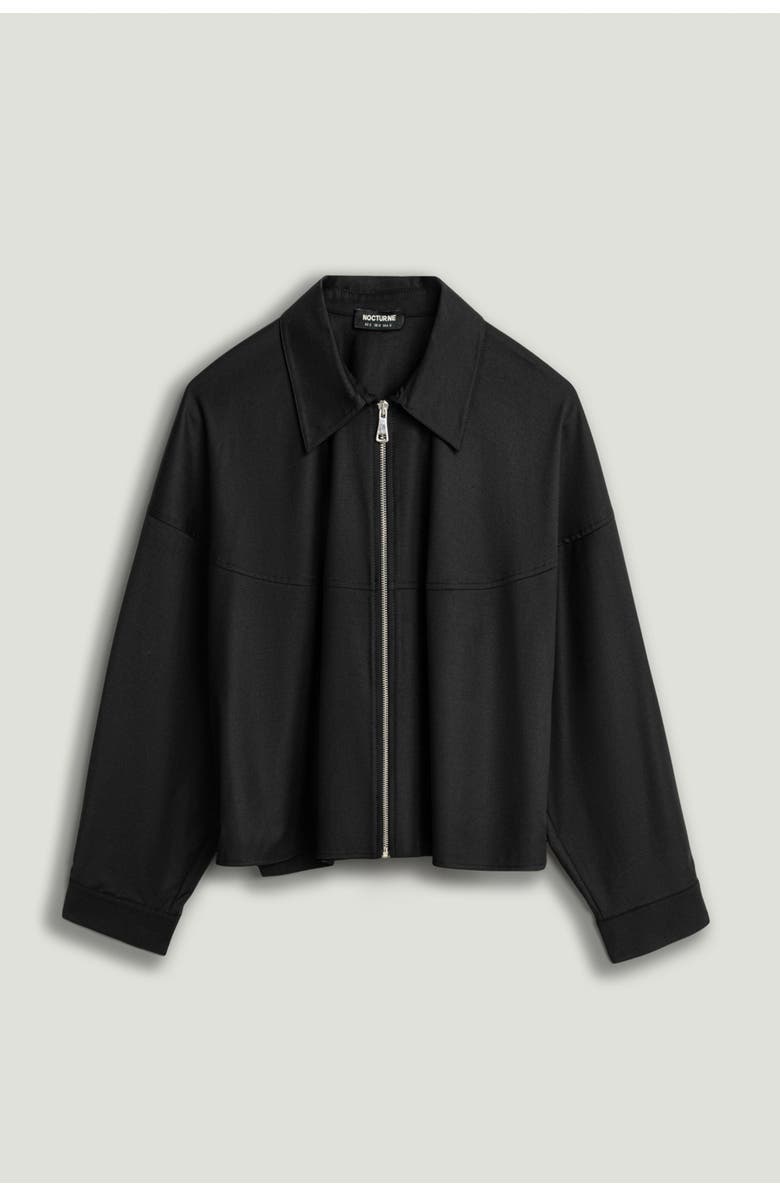 Nocturne Draped Jacket, Alternate, color, Black