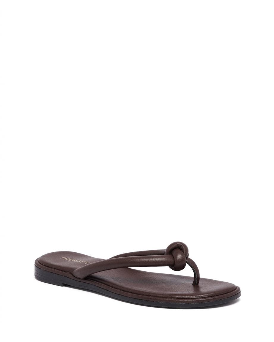Tyana Open Round Toe Sandal, Main, color, Chocolate Pu