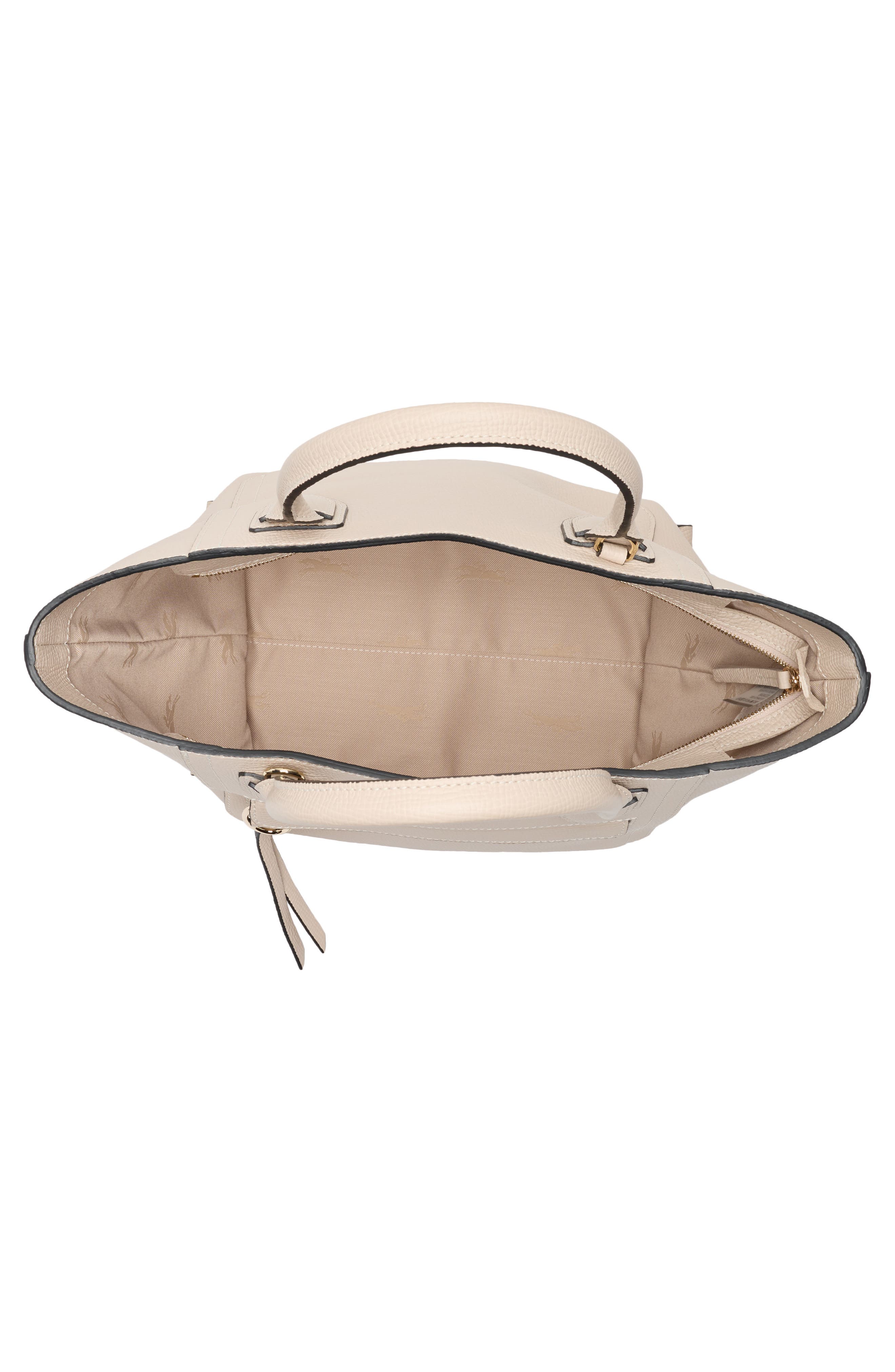 Longchamp Mailbox Medium Leather Top Handle Bag, Alternate, color, Chalk