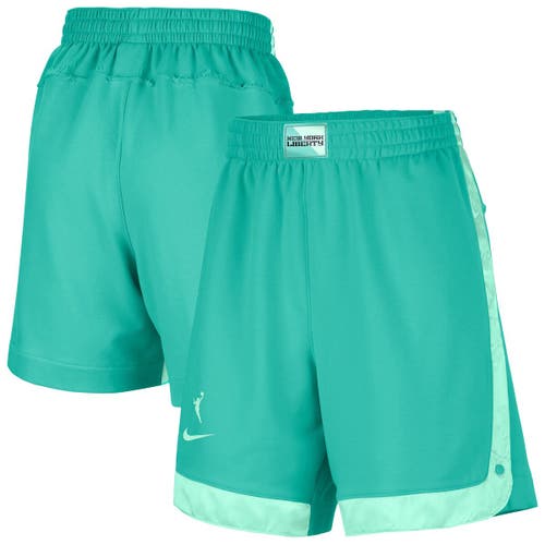 Nike Mint New York Liberty Fly Basketball Tri-blend Fleece Shorts In Blue