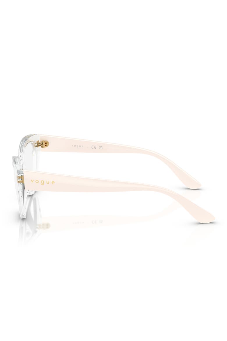 50mm Cat Eye Optical Glasses, Alternate, color, ROSE GOLD BLACK