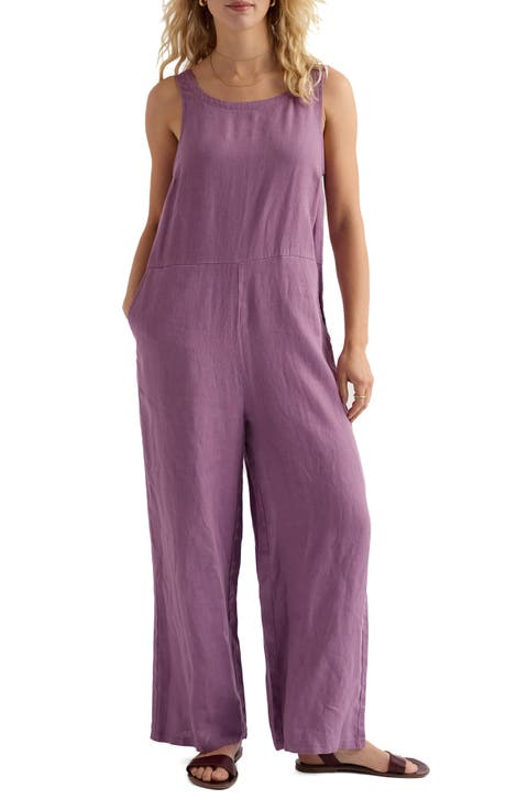 Salt Air Wide Leg Linen Jumpsuit