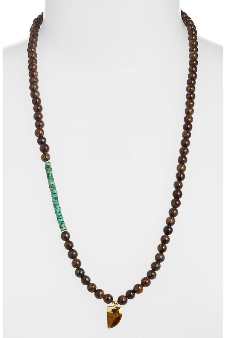 Ruge Horn Pendant Necklace, Alternate, color, TURQUOISE