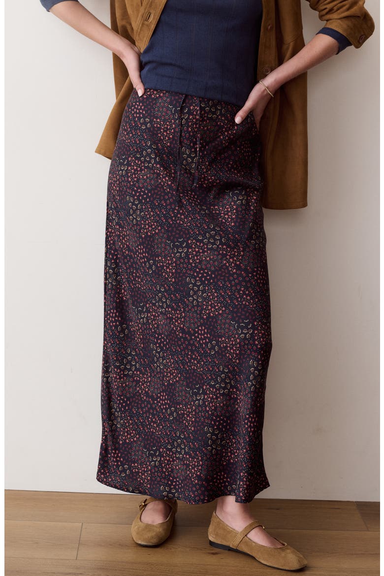 Silvia Maxi Skirt, Alternate, color, NAVY FLORAL