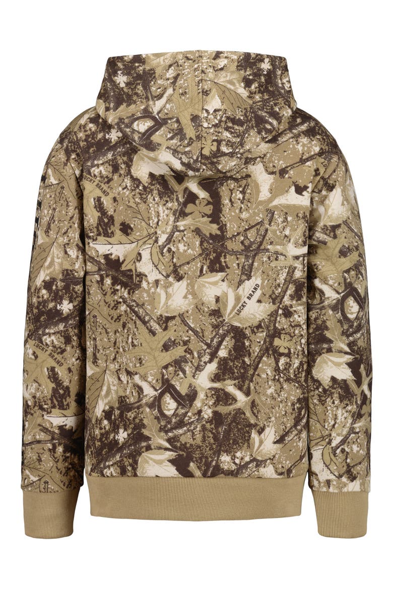 Kids' Forest Camo Hoodie, Alternate, color, KELP