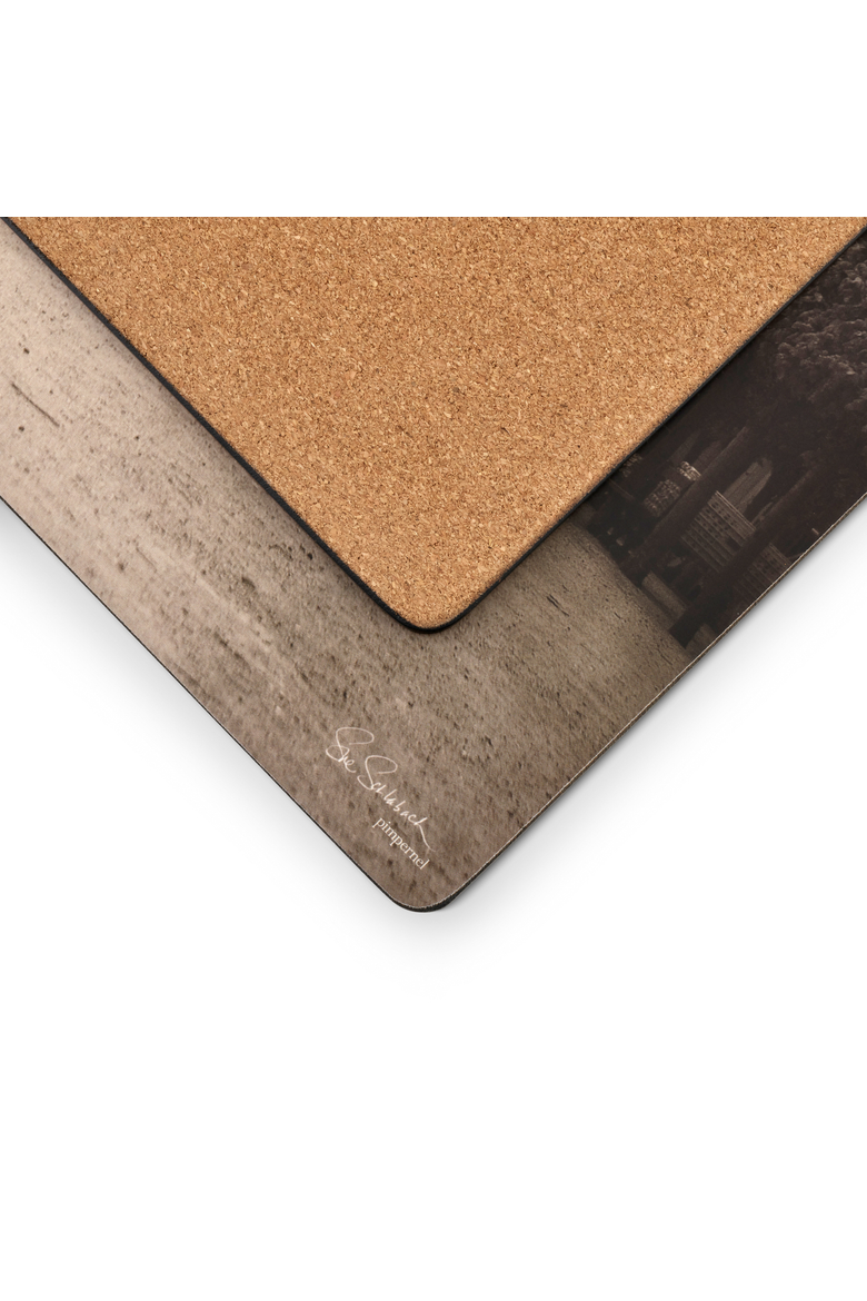 Paris Stroll Set of 4 Cork Back Placemats, Alternate, color, Multi