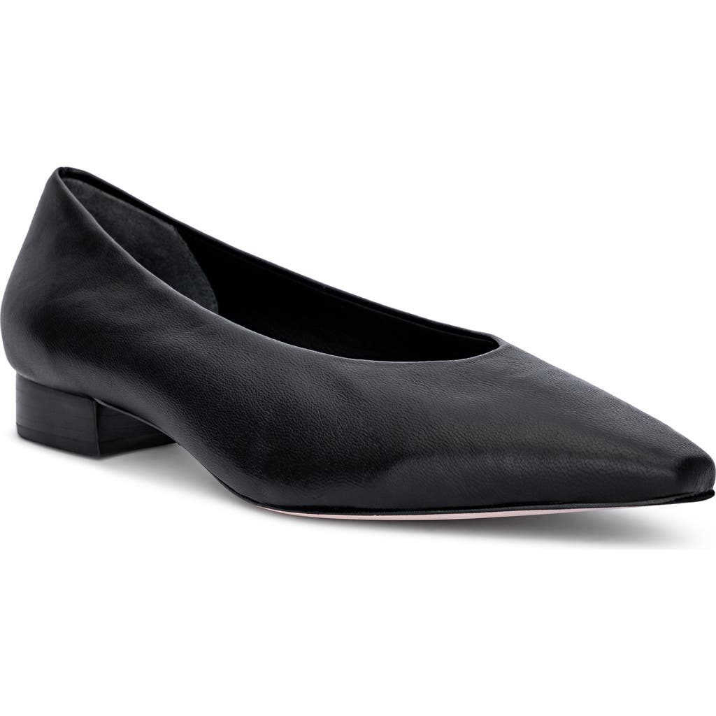 L'agence Suzanne Pointed Toe Flat In Black